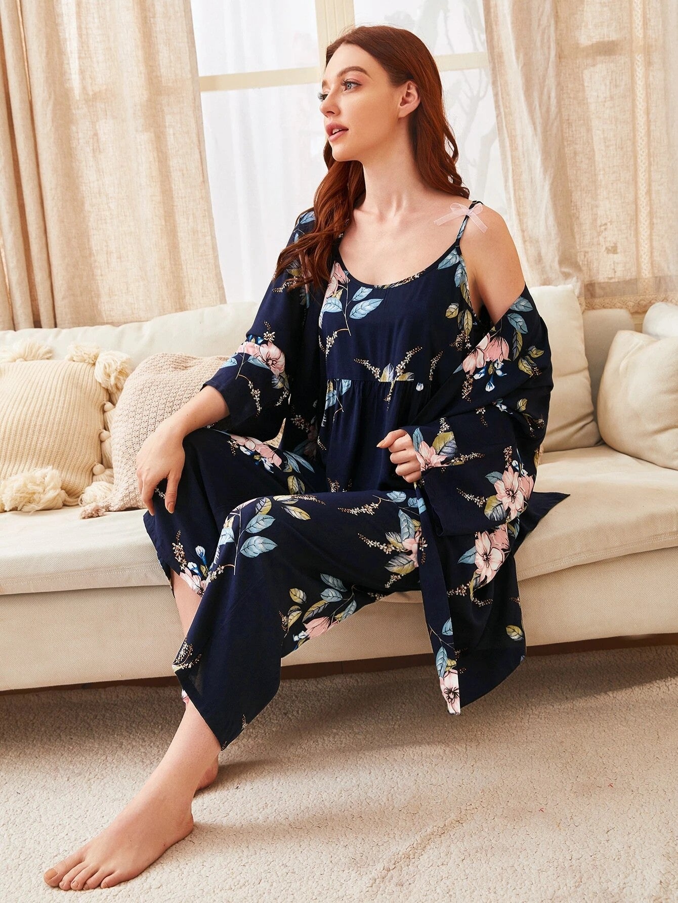 Midnight Petals 3-Piece Lounge Set