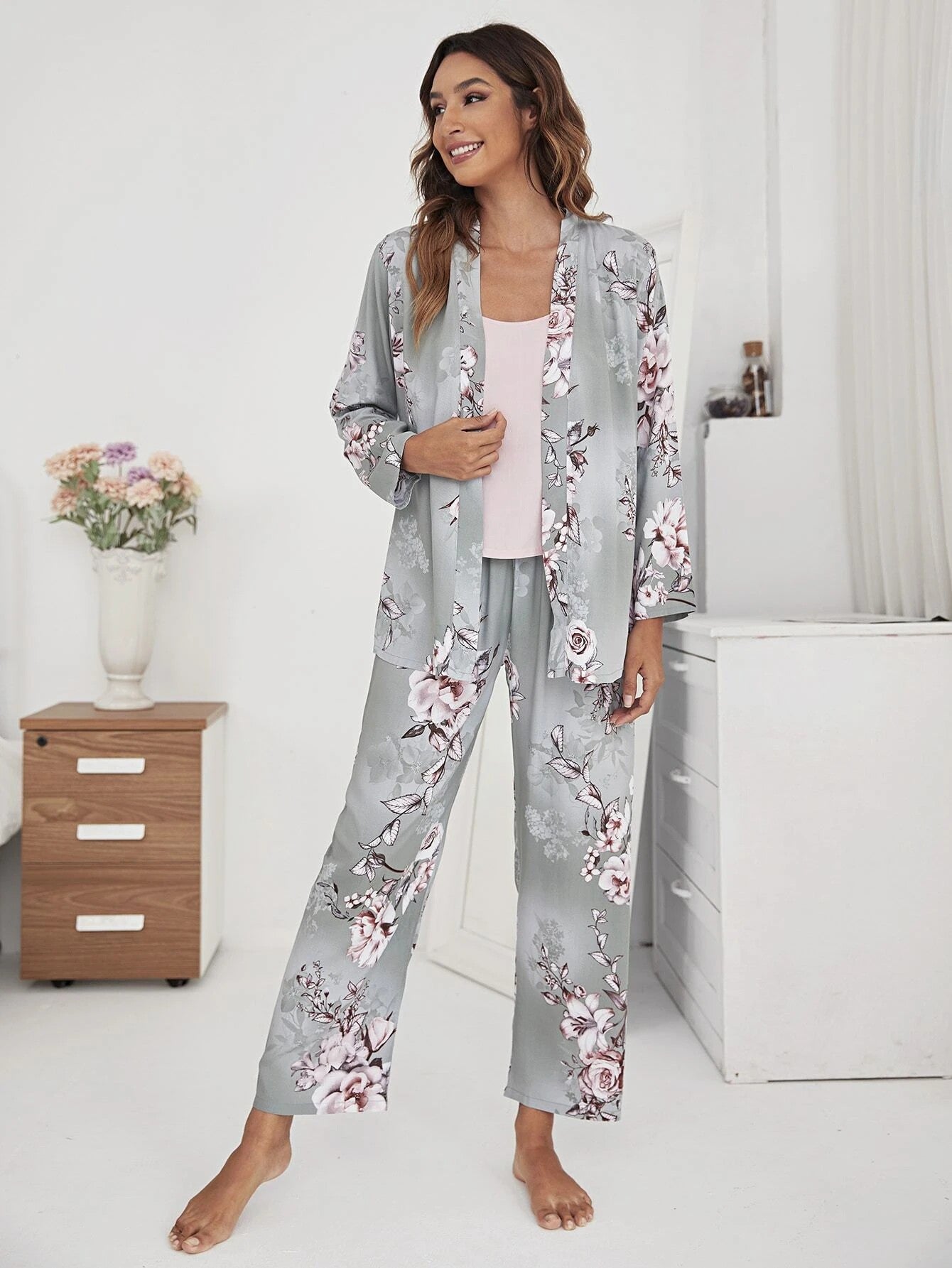 Silver Bloom 3-Piece Lounge Set