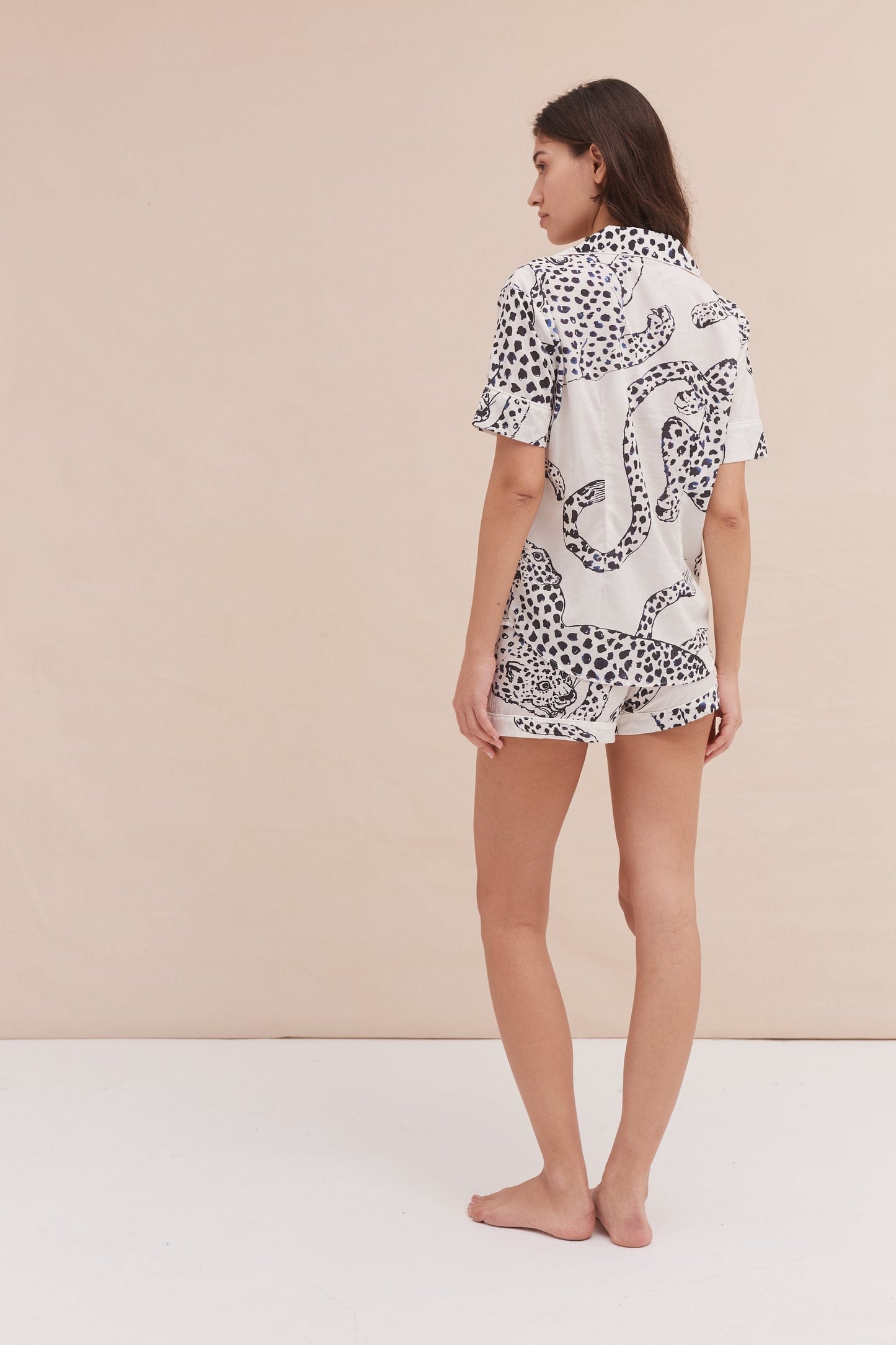 Wild Ease Leopard Lounge Set β Monochrome Mood