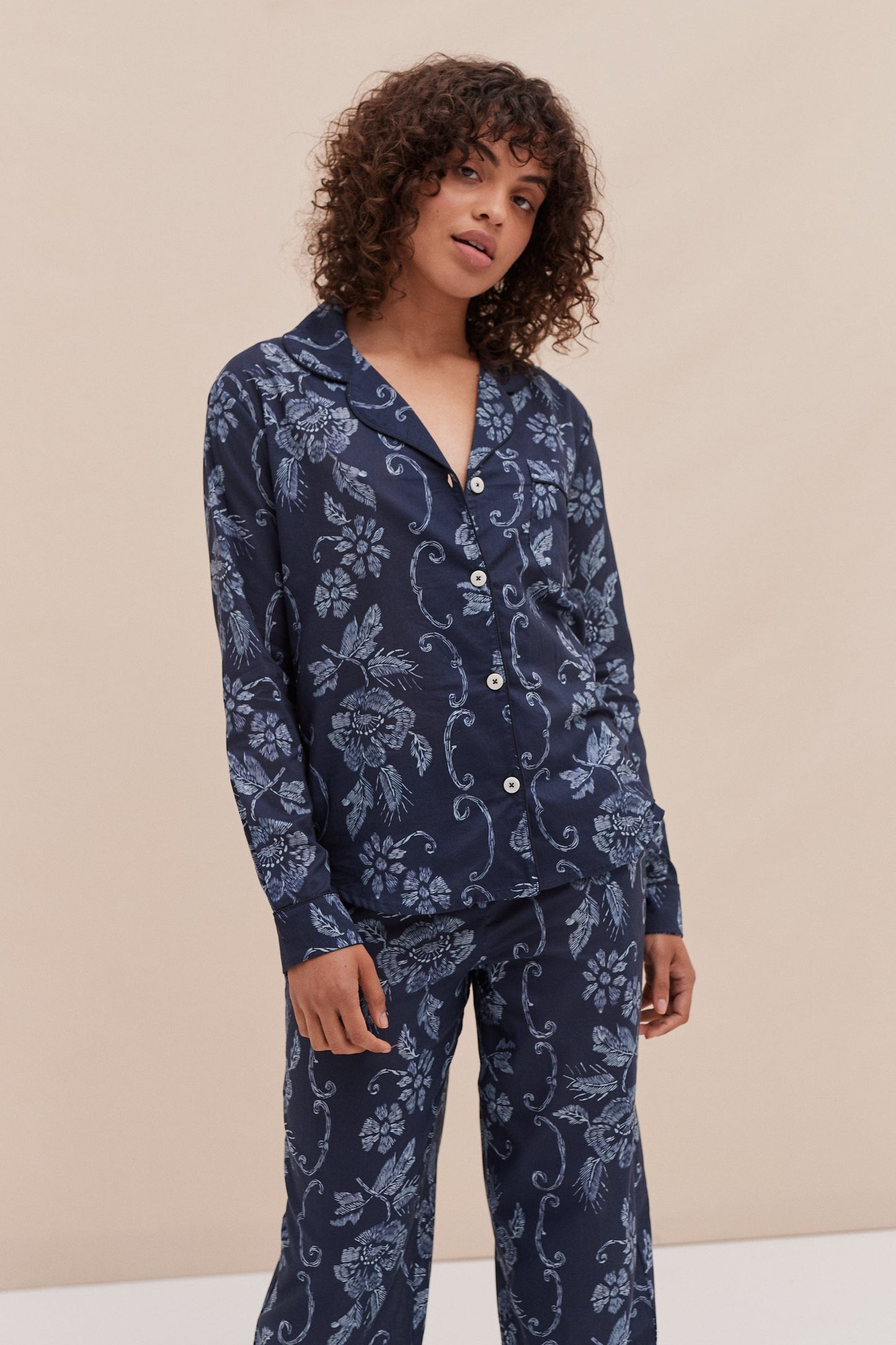 Midnight Garden – Full Sleeve Pyjama Set