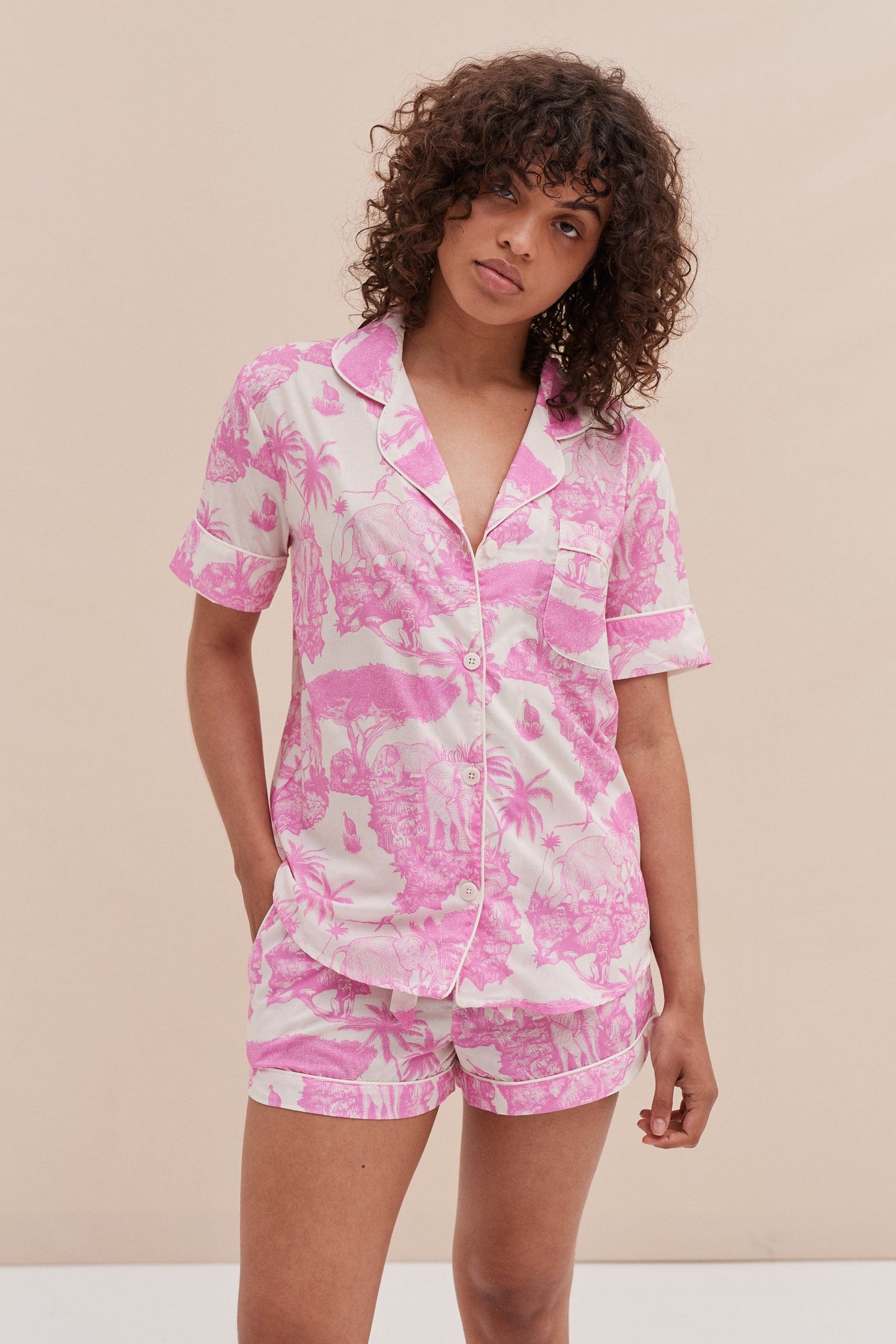 Tropic Blush – Soft Cotton Short Set