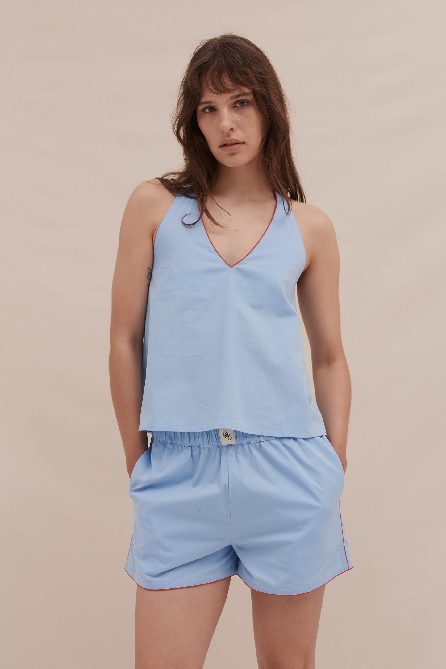 Sky Sway – Halter Top & Boxer Shorts Lounge Set