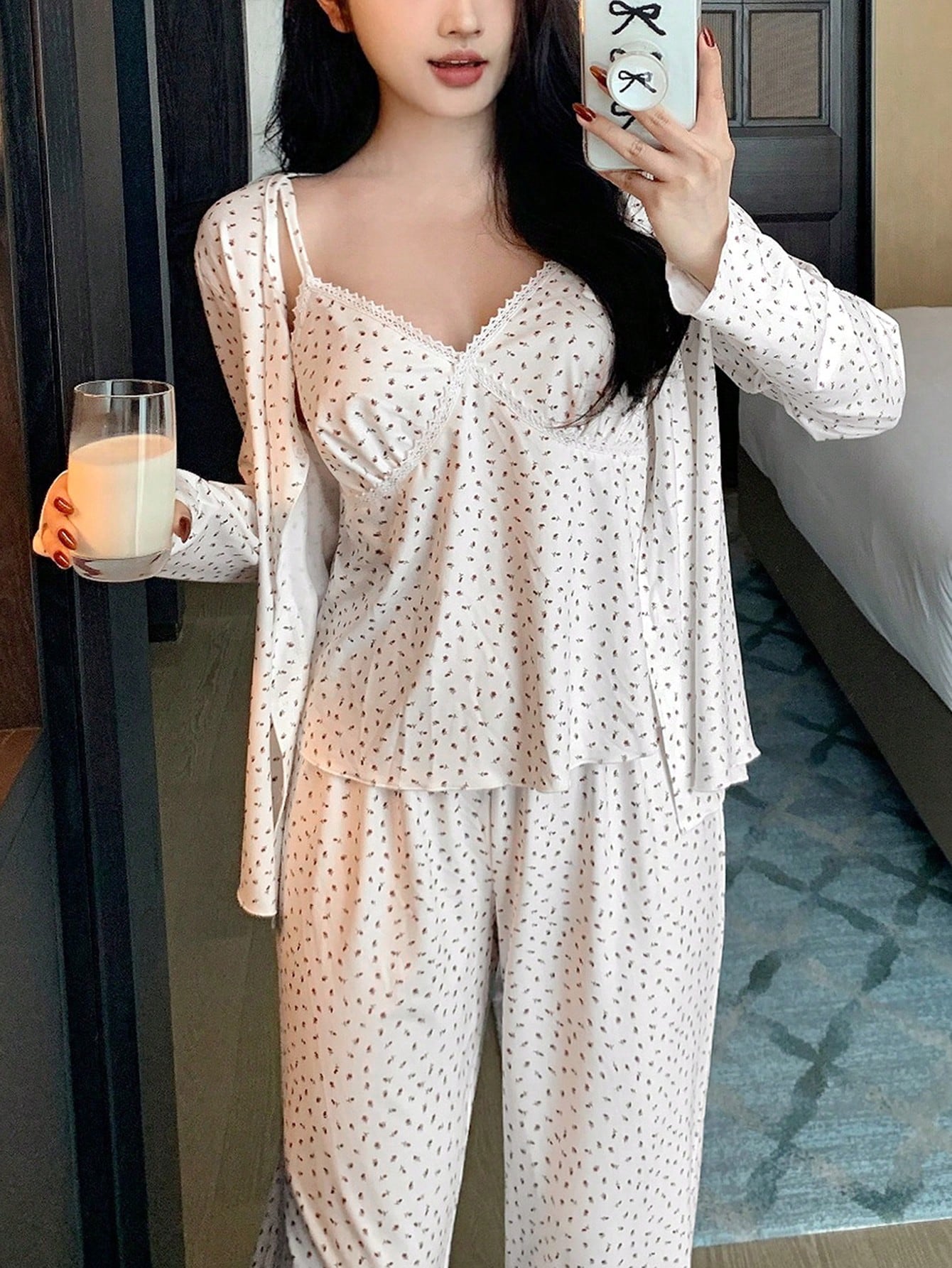 Milk & Petals β 3-Piece Ditsy Loungewear Set