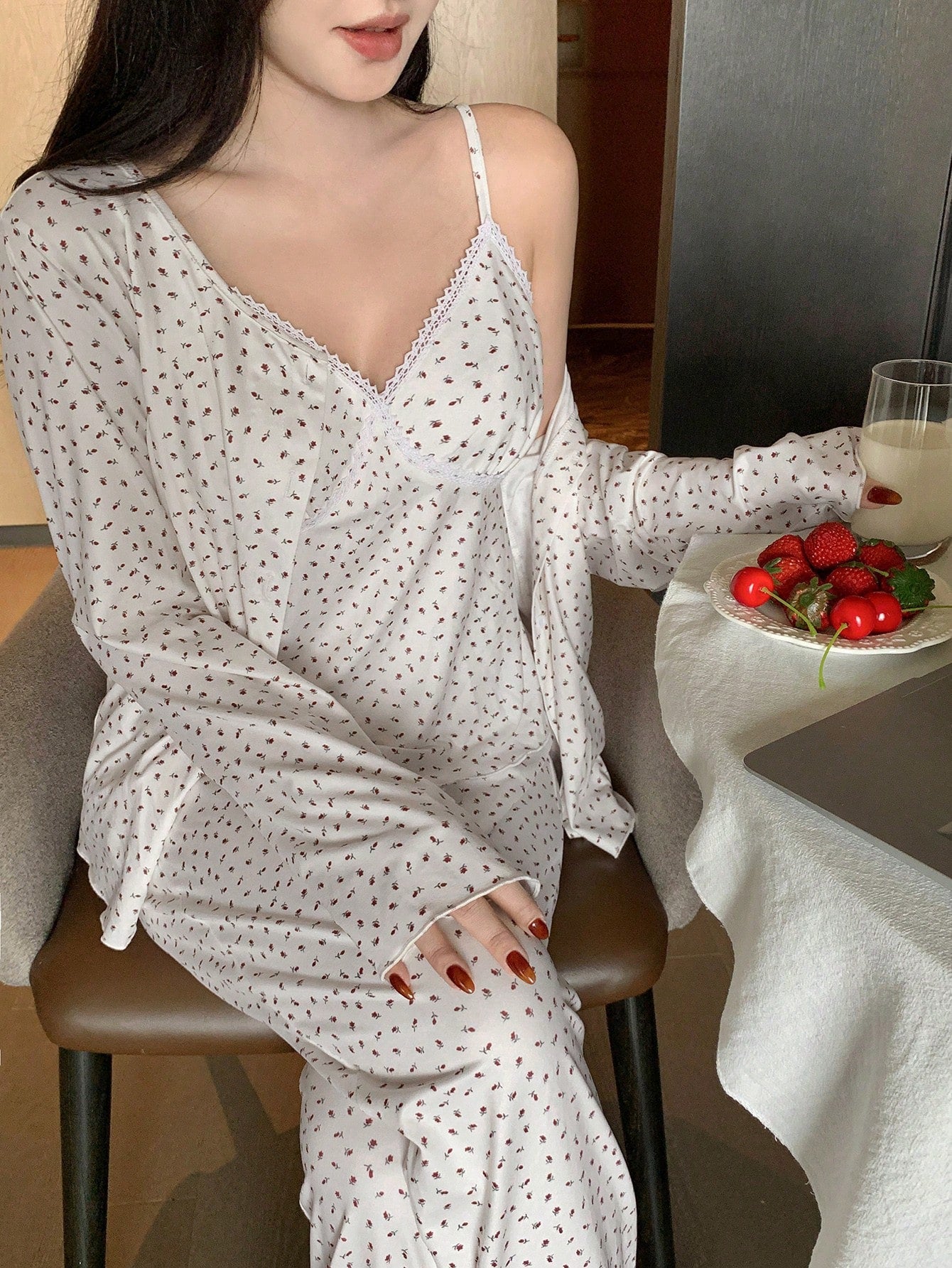 Milk & Petals β 3-Piece Ditsy Loungewear Set