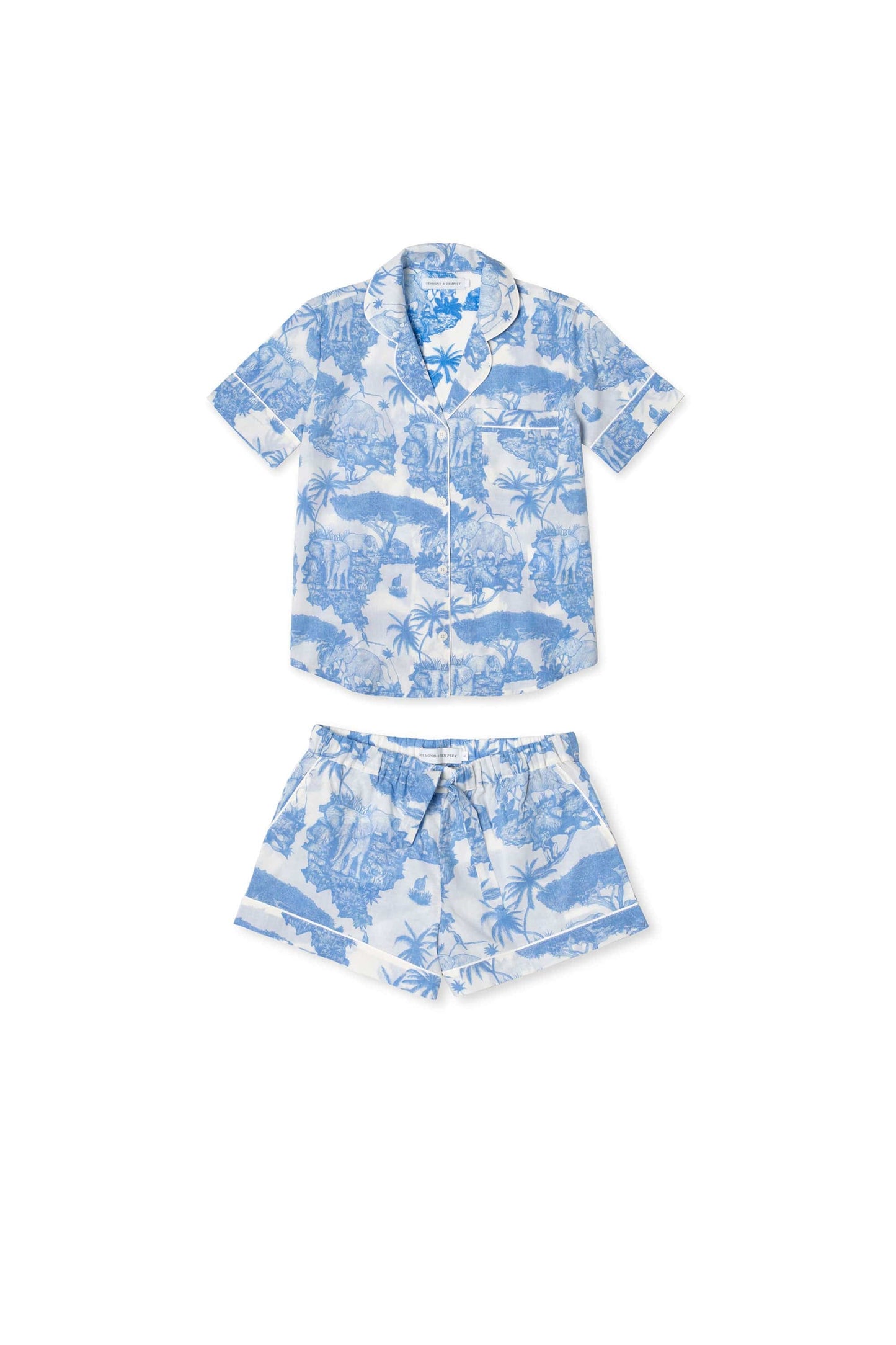 Coastal Calm – Safari Print Cotton Shorts Set