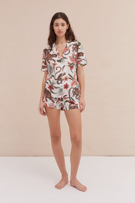 Jungle Luxe – Wild Bloom Cotton Shorts Set