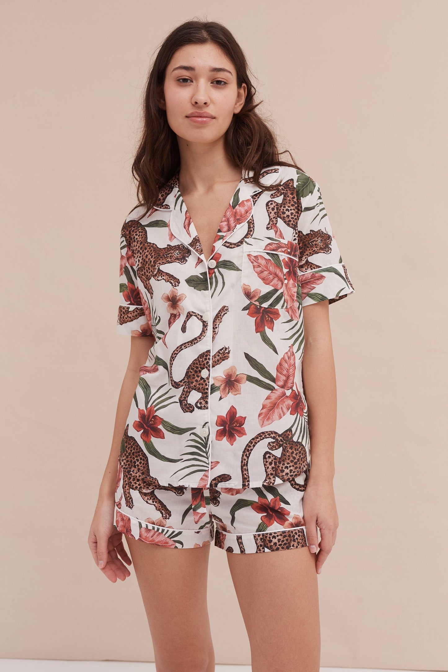 Jungle Luxe – Wild Bloom Cotton Shorts Set
