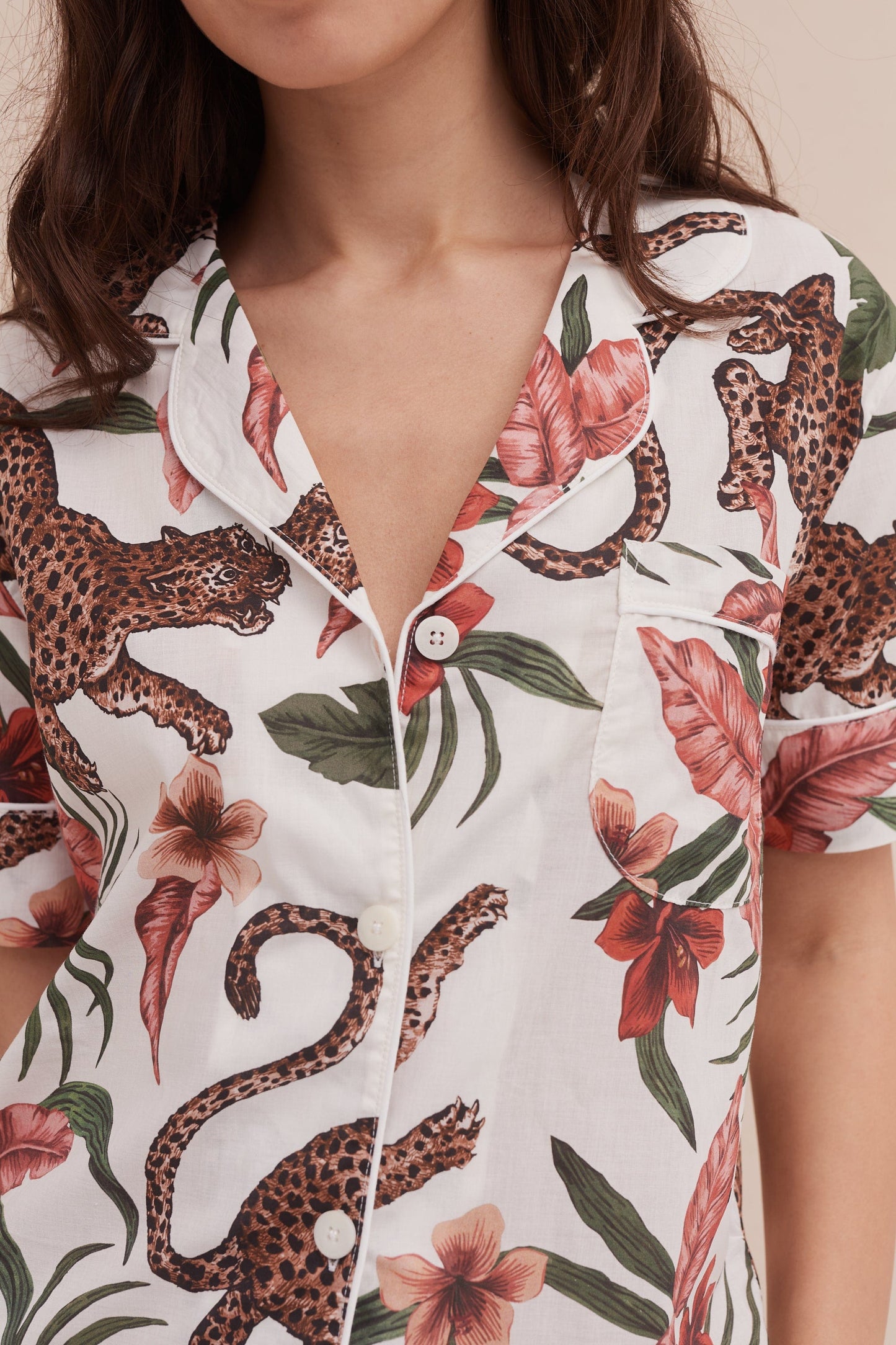Jungle Luxe – Wild Bloom Cotton Shorts Set