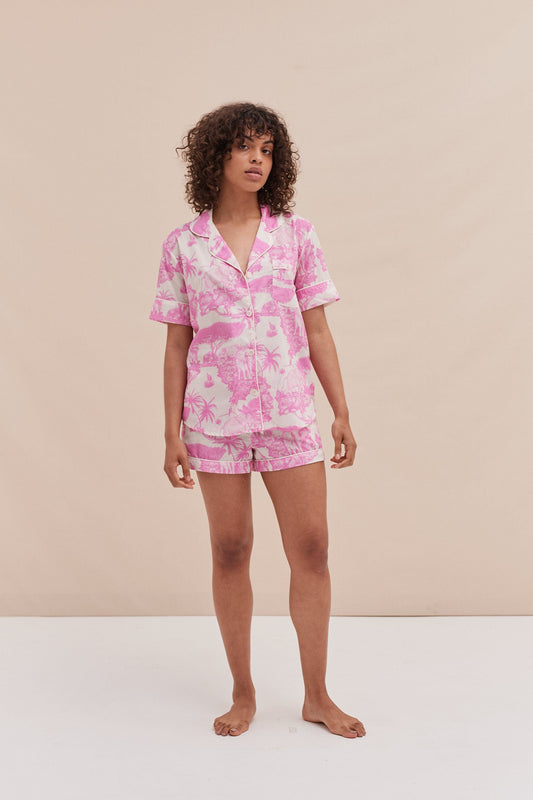 Tropic Blush – Soft Cotton Short Set