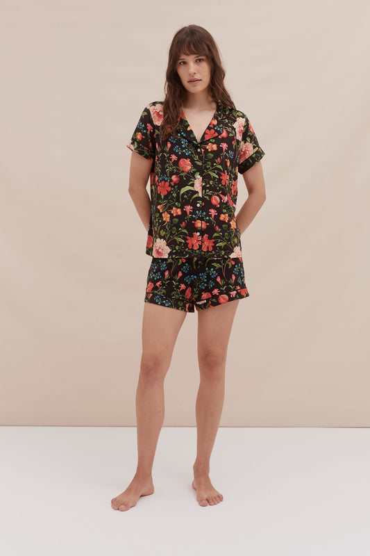 Bloom Bliss Co-ord Short Set – Midnight Garden