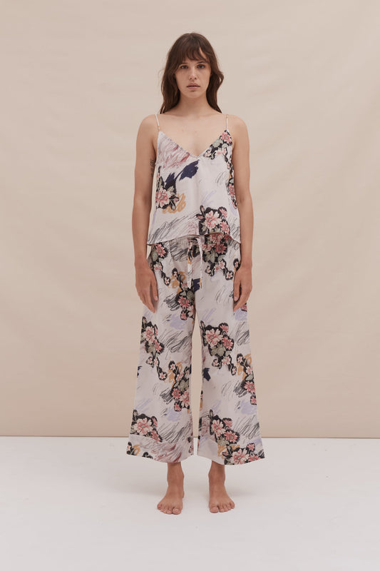 ArtBloom Camisole Co-ord Set – Brushstroke Garden