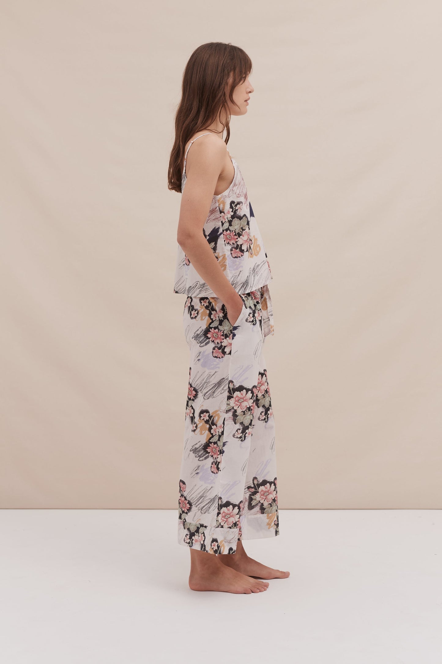 ArtBloom Camisole Co-ord Set – Brushstroke Garden