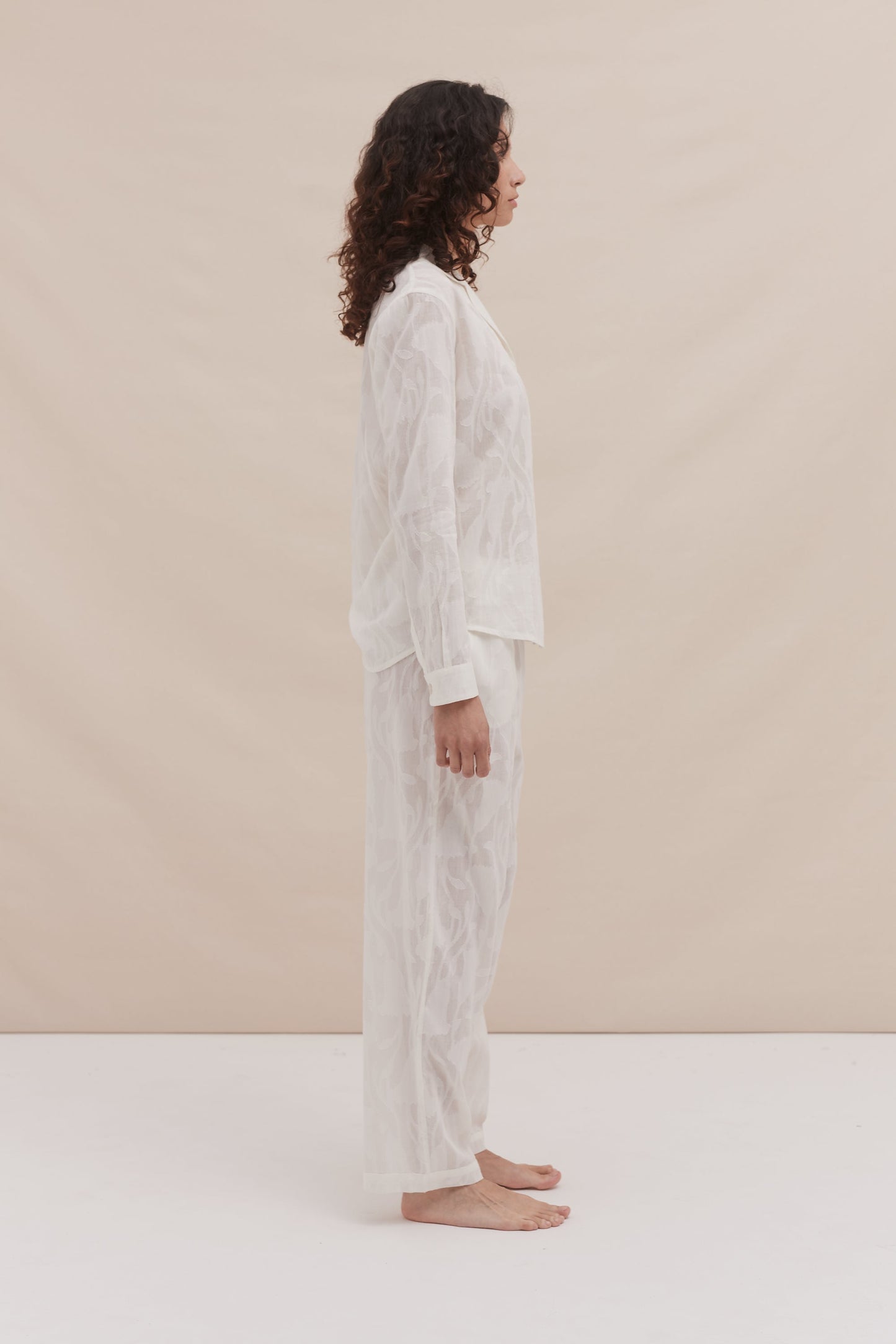 Whisper White – Sheer Comfort Night Suit Set