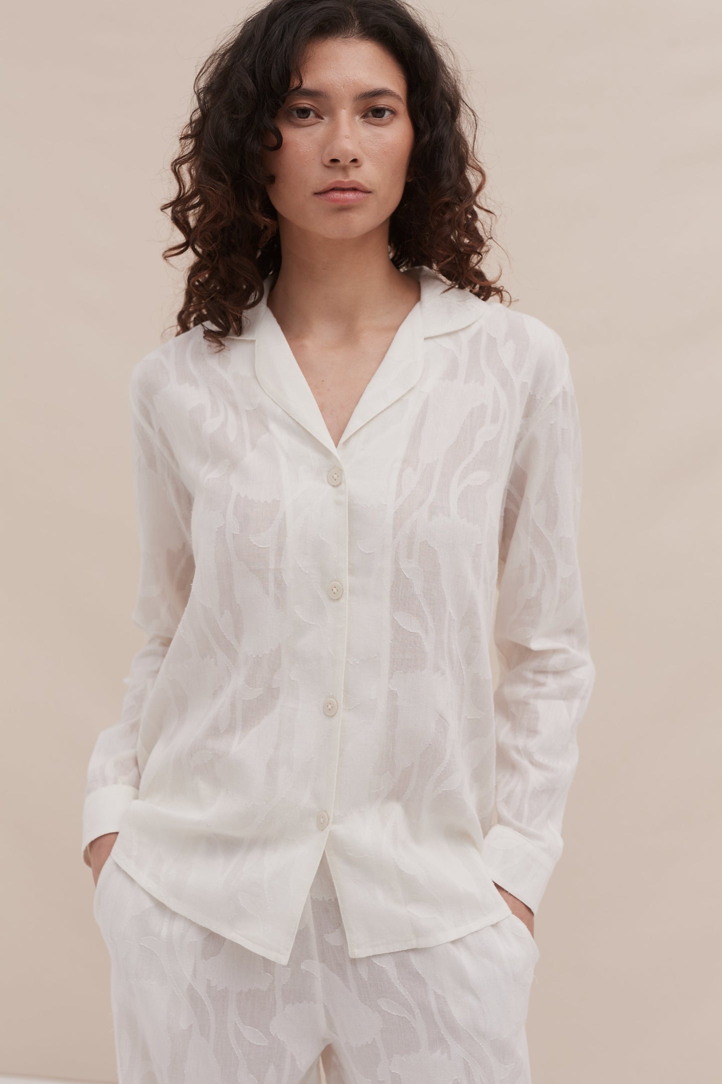 Whisper White – Sheer Comfort Night Suit Set