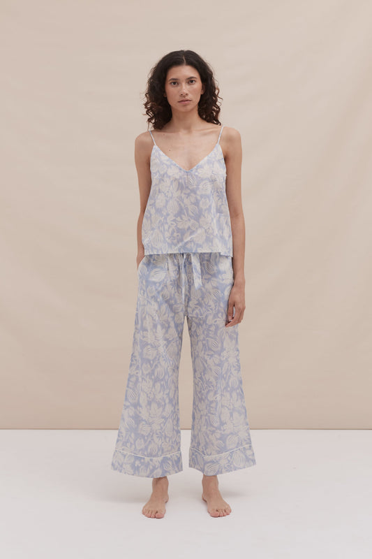 Moonlit Bloom – Soft Cami & Wide-Leg Lounge Set